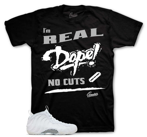 Foamposite Triple White No Cuts Shirt