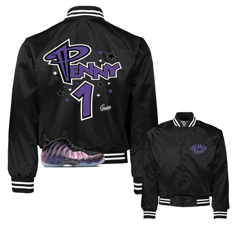 Foamposite Eggplant One Penny Satin Jacket