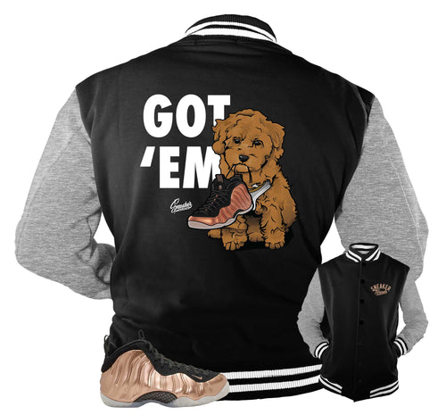 Foamposite Copper Got Em Varsity Jacket