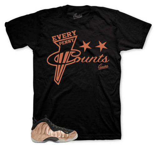 Shirts To Match Foamposite Metallic Copper Foams Lucky Penny Sneaker Tees