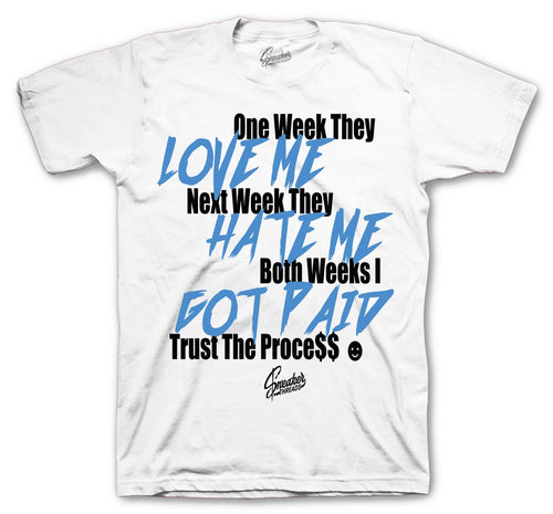 Foamposite Pro University Blue Trust The Process Shirt