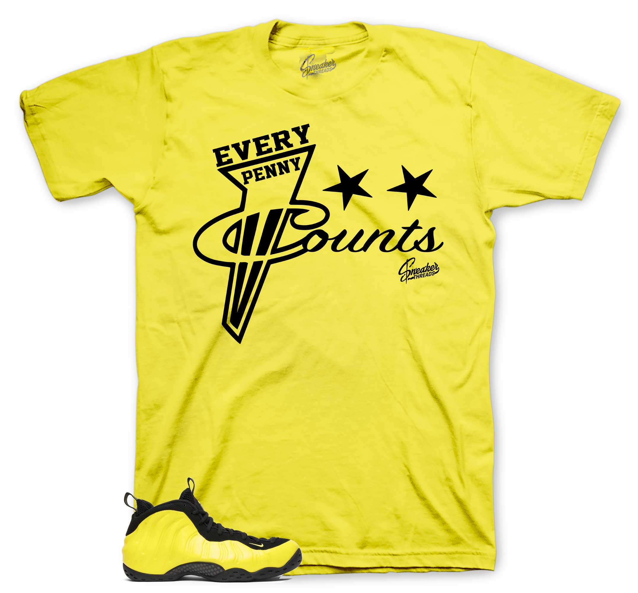 yellow foamposites shirt