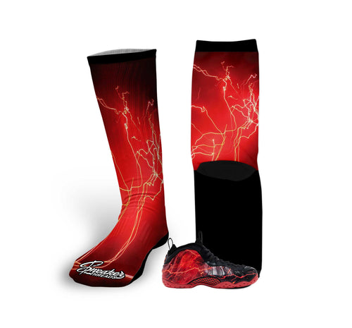 Foamposite Stranger Lightning Socks