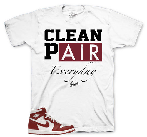 Retro 1 Artisanal Red Clean Pair Shirt