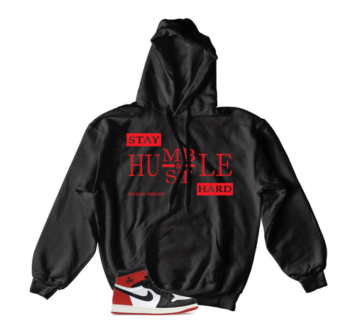 Retro 1 Black Toe Stay Humble Hoody