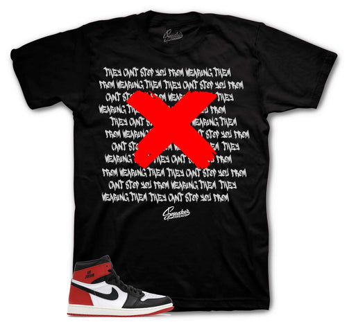 Retro 1 Black Toe Banned Shirt