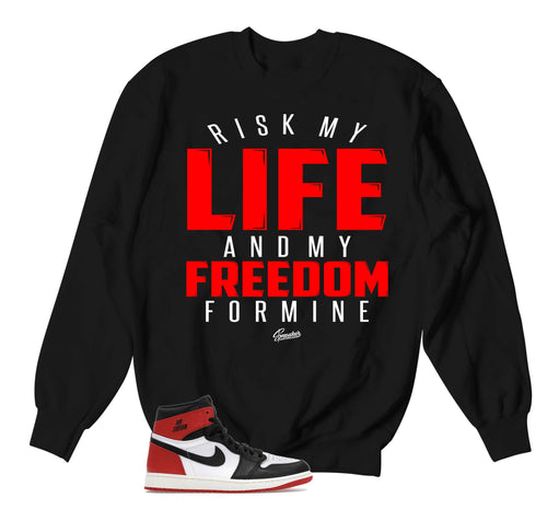 Retro 1 Black Toe My Life Sweater