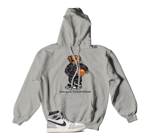 Retro 1 Elephant Print Ballin Bear Hoody