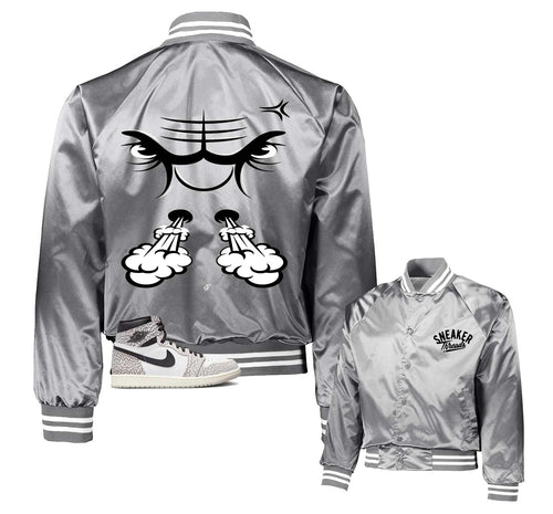 Retro 1 Elephant Print Raging Face Jacket