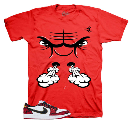 Raging Face Graphic T-Shirt | Matches Jordan 1 Garden