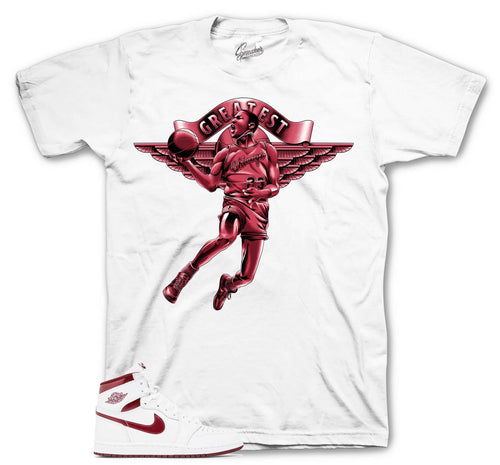Retro 1 Metallic Burgundy Greatest Shirt