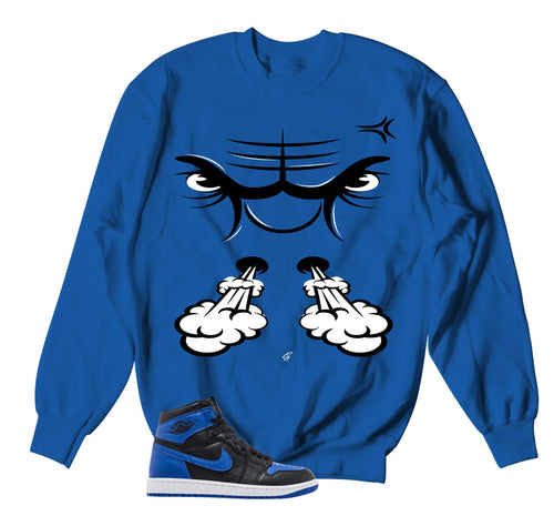 Retro 1 Royal Raging Face Sweater