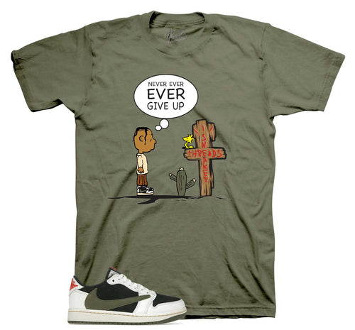 Retro 1 Olive Never Ever Shirt