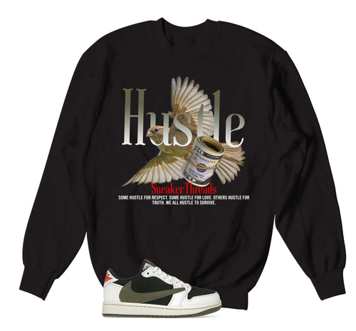 Retro 1 Olive Hustle Bird Sweater