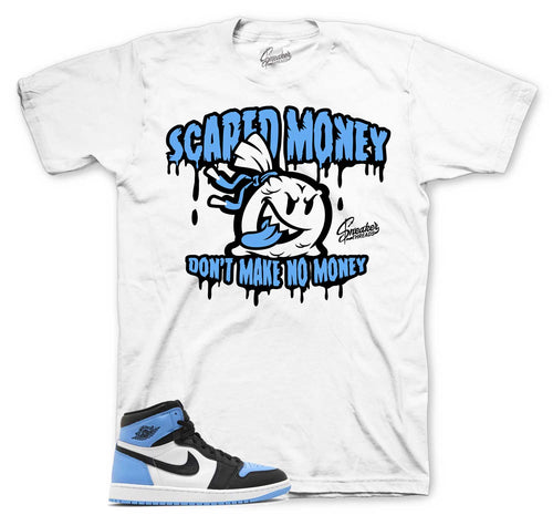 Retro 1 UNC Toe Scared Money Shirt