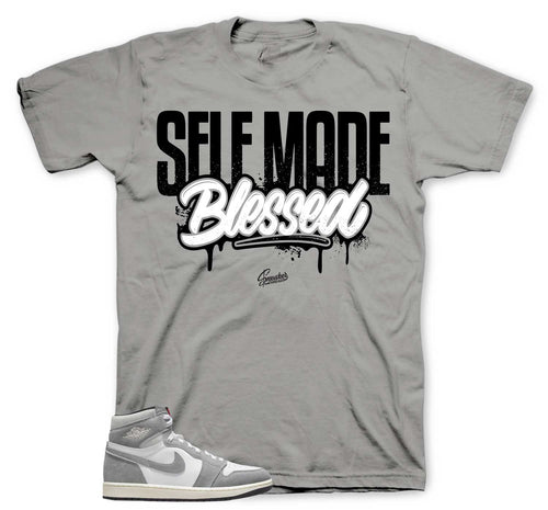 Retro 1 Black Smoke Grey Self Made Shirt