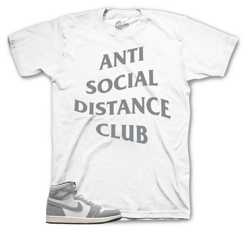 Retro 1 Black Smoke Grey Social Distance Shirt
