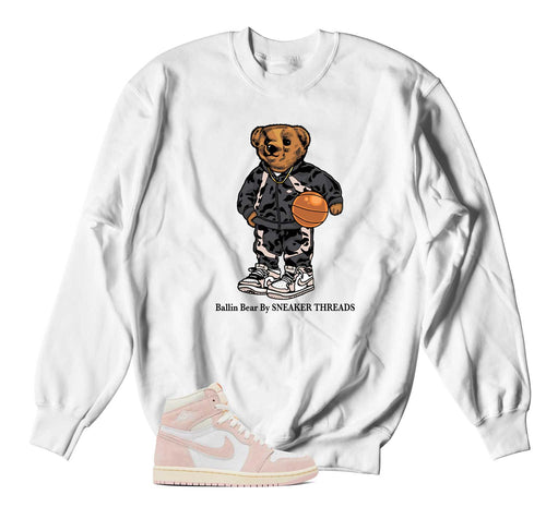 Retro 1 Washed Pink Ballin Bear Sweater