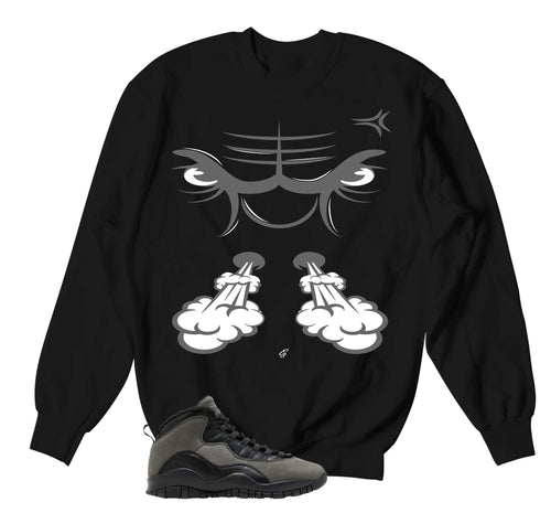 Retro 10 Shadow Raging Face Sweater