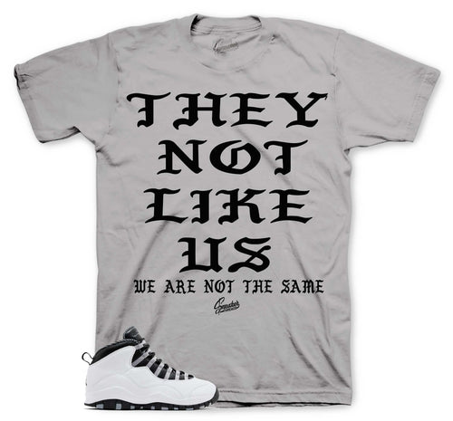 Retro 10 Steel Not Like Us Shirt