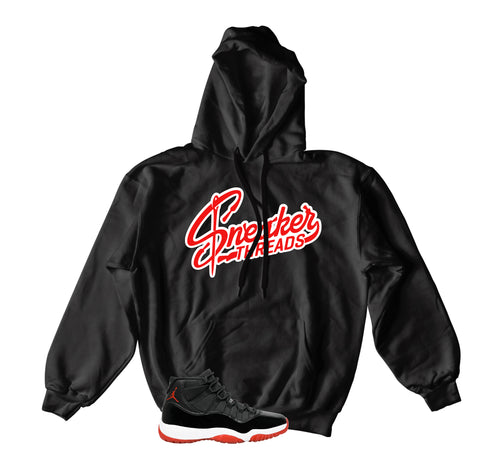 Retro 11 Bred Sneaker Threads Hoody