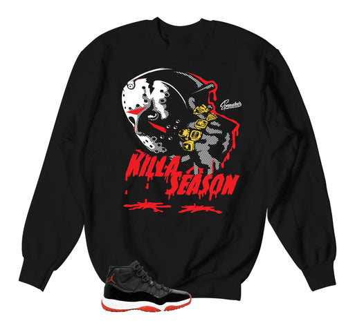 Retro 11 Bred Killa Season Sweater
