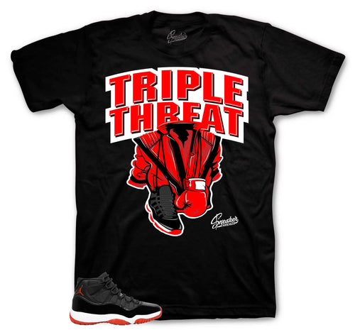 Retro 11 Bred Triple Threat Shirt