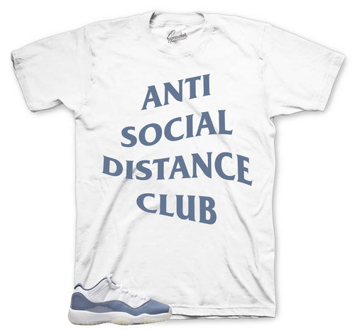 Retro 11 Low Diffused Blue Social Distance Shirt