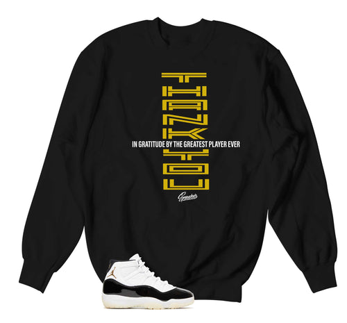 Retro 11 Gratitude DMP Thank You Sweater
