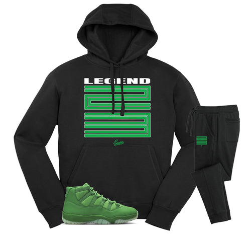 Legend Hoodie Jogger Set  | Jordan 11 Green Screen