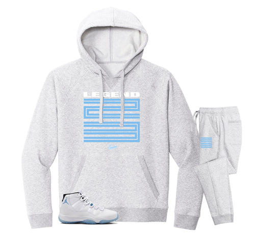 Retro 11 Legend Blue Crest Hoodie Jogger Set
