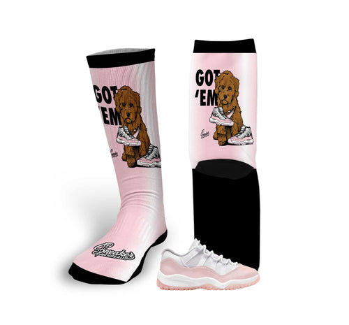 Retro 11 Legend Pink Got Em Socks
