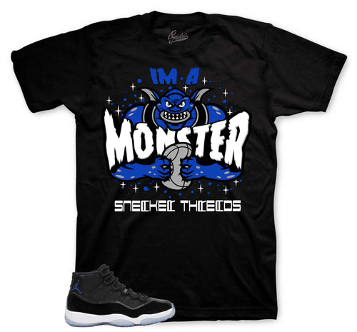 Monster Graphic T-Shirt | Jordan 11 Varsity Royal Space Jams