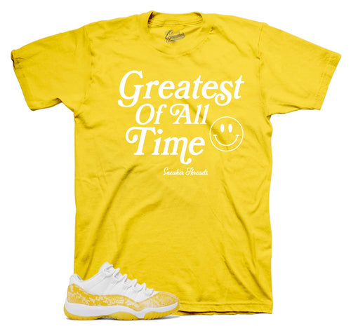 Retro 11 Yellow Snakeskin Goat Shirt