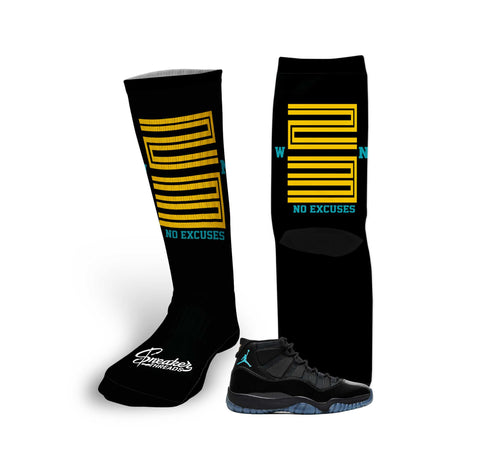 Retro 11 Gamma Blue Win 23 Socks