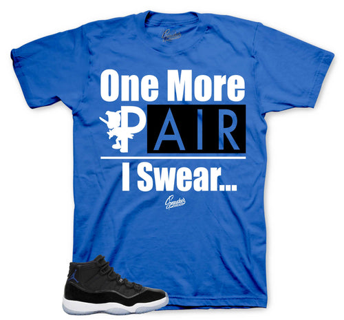 One More Pair Graphic T-Shirt | Jordan 11 Varsity Royal Space Jams