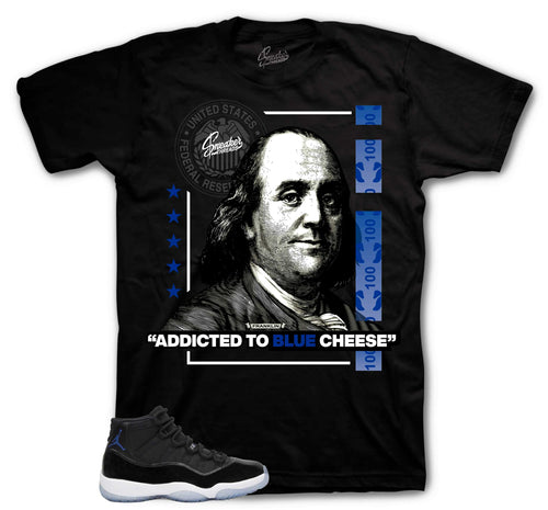 Fly Kicks Graphic T-Shirt | Jordan 11 Varsity Royal Space Jams