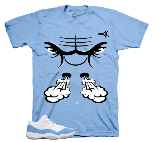 Retro 11 University Blue Raging Face Shirt