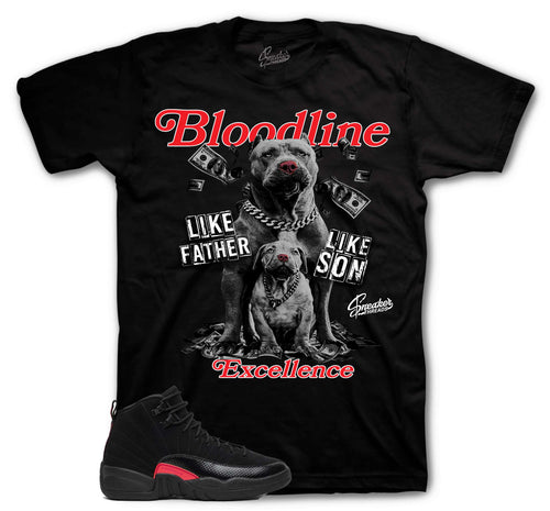 Retro 12 Bloodline Father Like Son Shirt