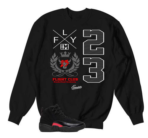 Retro 12 Bloodline Flight Crest Sweater