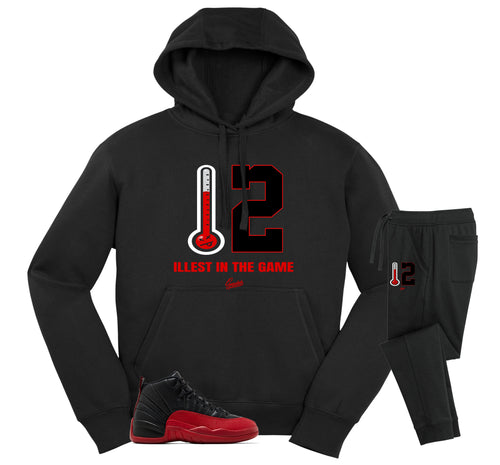 Retro 12 Flu Game Illest In Game Hoodie Jogger Set