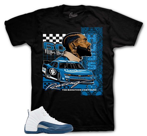 Retro 12 French Blue Crenshaw Racing Shirt