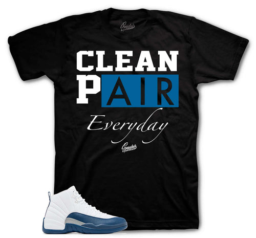 Retro 12 French Blue Clean Pair Shirt