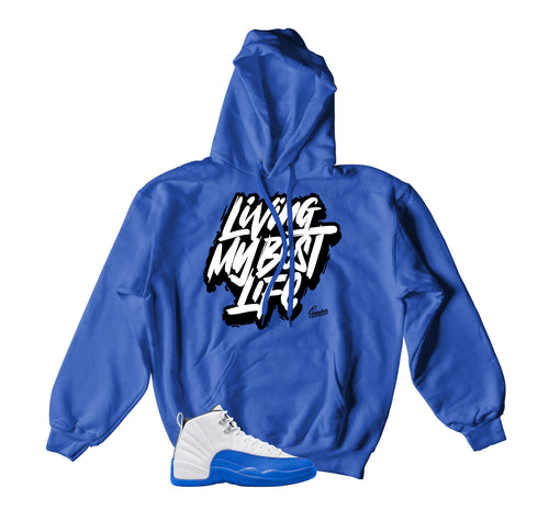Retro 12 Blueberry Living Best Life Hoody