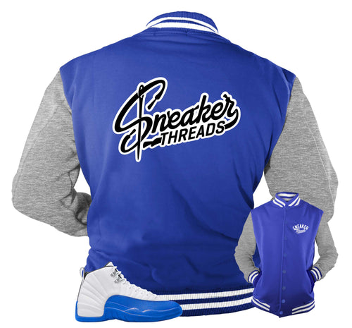 Retro 12 Blueberry Sneaker Threads Varsity Jacket