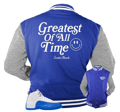 Retro 12 Blueberry Goat Varsity Jacket