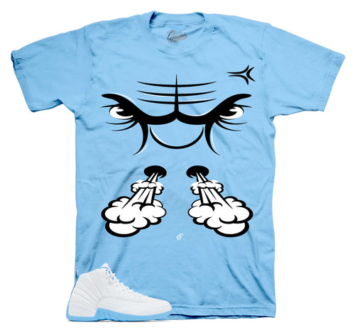 Retro 12 University Blue Raging Face Shirt