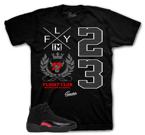 Retro 12 Bloodline Flight Crest Shirt