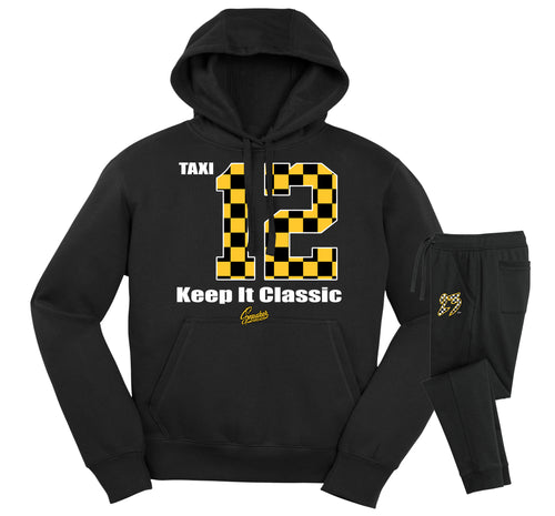 Retro 12 Taxi Keep It Classic Hoodie Jogger Set
