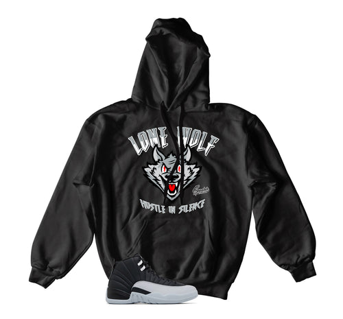 Retro 12 Wolf Grey Lone Wolf Hoody